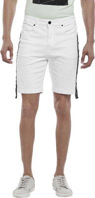 PEOPLE Solid Men White Regular Shorts
