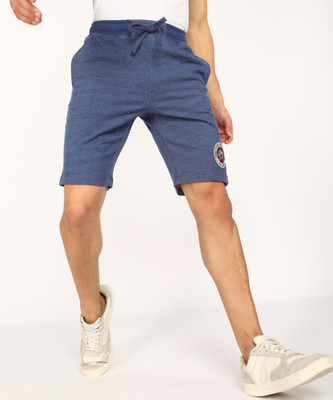 U.S. POLO ASSN. Solid Men Blue Basic Shorts