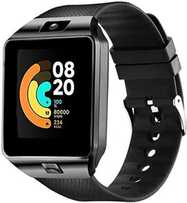 Wifton Camera, SIM Card TF/SD Card Slot-X2 Smartwatch(Black Strap, Free Size)