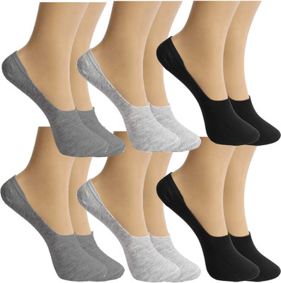 FStyler Men & Women Solid Low Cut, Peds/Footie/No-Show(Pack of 6)