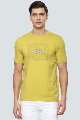 LOUIS PHILIPPE Graphic Print Men Round Neck Yellow T-Shirt