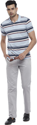 Byford by Pantaloons Striped Men Polo Neck Multicolor T-Shirt