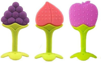 zuosedi Baby Soft silicone Teether/soothers for baby fruit shape/BPA FREE Random 2 piece Teether(Multicolor)