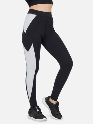 IMPERATIVE Color Block Women Black Tights