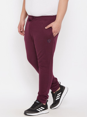 ARDEUR Solid Men Maroon Track Pants