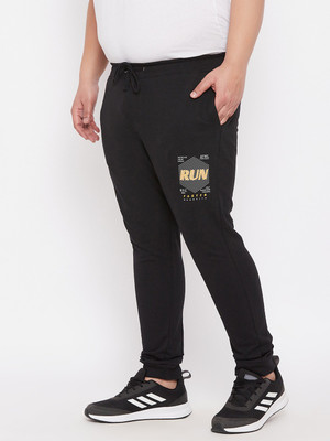 ARDEUR Solid Men Black Track Pants