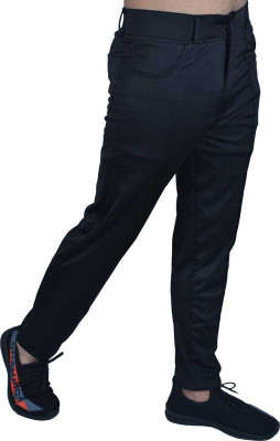 ynam Solid Men Black Track Pants