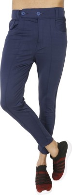 BROTTON Solid Men Blue Track Pants