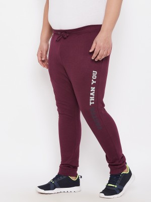 ARDEUR Printed Men Maroon Track Pants