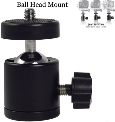 BUFONA Mount Adapter Camera Mount Holder Tripod Ball Head Bracket Phone Holder Tripod Ball Head, Tripod Bracket, Tripod Clamp, Monopod Kit, Tripod Bracket, Tripod(Black, Supports Up to 800 g)