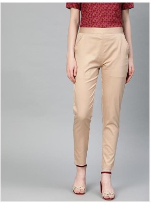 SUPRYIA Regular Fit Women Beige Trousers