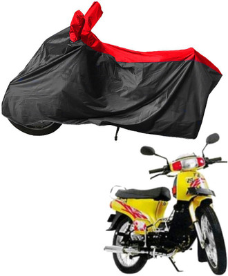 RiderShine Waterproof Two Wheeler Cover for Kinetic(K4, Black, Red)
