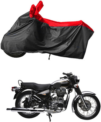 RiderShine Waterproof Two Wheeler Cover for Royal Enfield(Electra 4S, Black, Red)