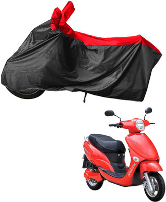 RiderShine Waterproof Two Wheeler Cover for Hero(Electric Photon, Black, Red)