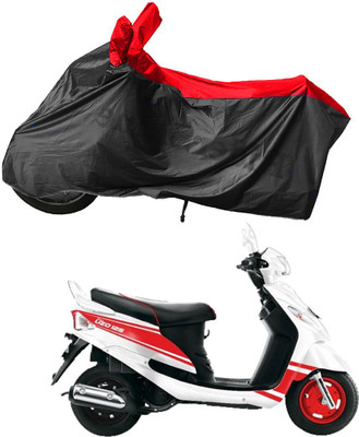 RiderShine Waterproof Two Wheeler Cover for Mahindra(Rodeo UZO, Black, Red)