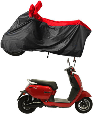 RiderShine Waterproof Two Wheeler Cover for Okinawa(Lite, Black, Red)