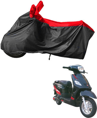 RiderShine Waterproof Two Wheeler Cover for Hero(Electric NYX, Black, Red)