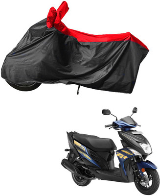 RiderShine Waterproof Two Wheeler Cover for Yamaha(Cygnus Ray ZR, Black, Red)