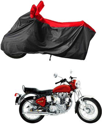 RiderShine Waterproof Two Wheeler Cover for Royal Enfield(Electra 5S, Black, Red)
