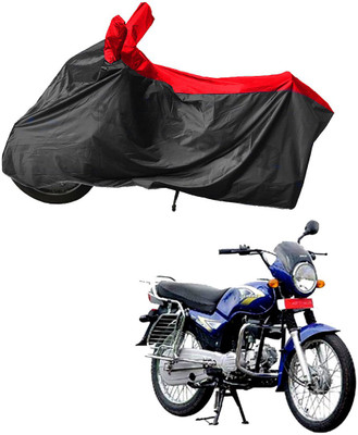 RiderShine Waterproof Two Wheeler Cover for Kinetic(Boss, Black, Red)