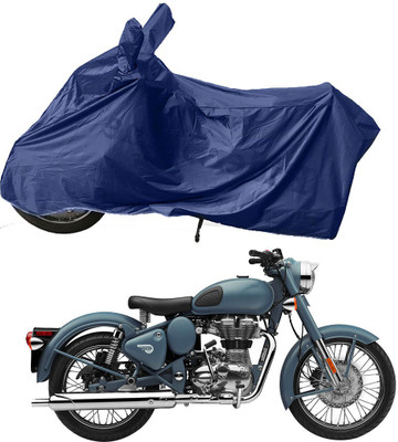 RiderShine Two Wheeler Cover for Royal Enfield(Squadron Blue, Blue)