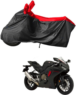 RiderShine Waterproof Two Wheeler Cover for Honda(CBR1000RR Fireblade, Black, Red)