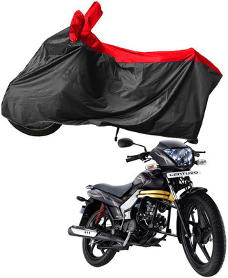 RiderShine Waterproof Two Wheeler Cover for Mahindra(Centuro, Black, Red)