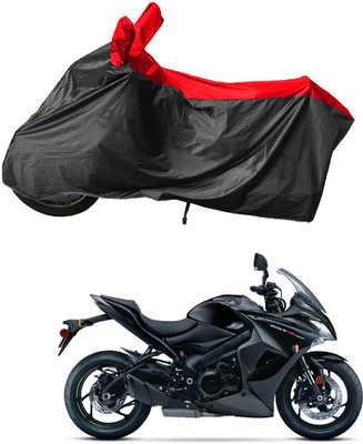 RiderShine Waterproof Two Wheeler Cover for Suzuki(GSX S1000F, Black, Red)