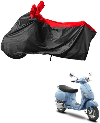 RiderShine Waterproof Two Wheeler Cover for Vespa(ZX 125, Black, Red)