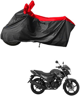 RiderShine Waterproof Two Wheeler Cover for Yamaha(SZ-S, Black, Red)