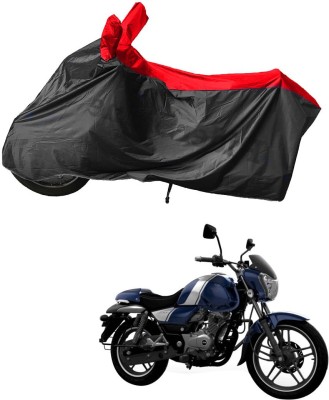 RiderShine Waterproof Two Wheeler Cover for Bajaj(V12, Black, Red)