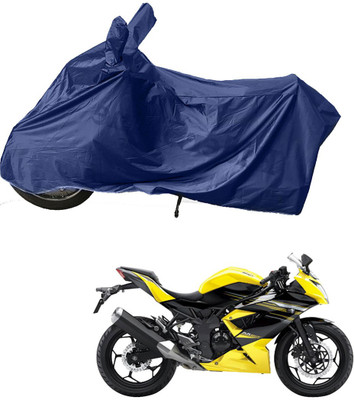 RiderShine Two Wheeler Cover for Kawasaki(Ninja 250, Blue)