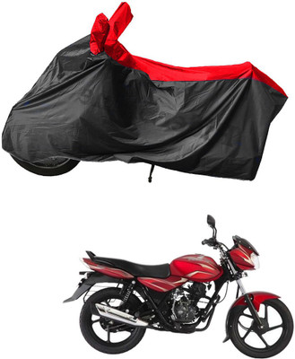 RiderShine Waterproof Two Wheeler Cover for Bajaj(Discover 100 DTS-i, Black, Red)