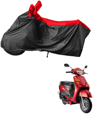 RiderShine Waterproof Two Wheeler Cover for Indus(Yo EXL, Black, Red)