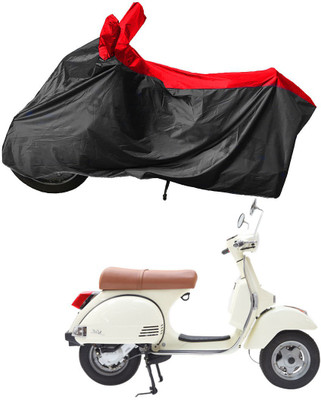 RiderShine Waterproof Two Wheeler Cover for LML(Star Euro 200, Black, Red)