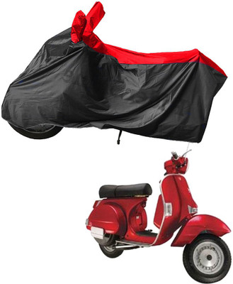 RiderShine Waterproof Two Wheeler Cover for LML(Star Euro 150, Black, Red)