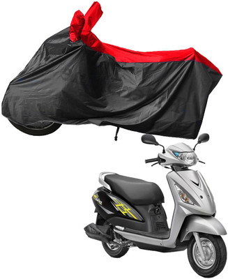 RiderShine Waterproof Two Wheeler Cover for Suzuki(Swish 125, Black, Red)