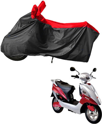 RiderShine Waterproof Two Wheeler Cover for Hero(Electric Maxi, Black, Red)