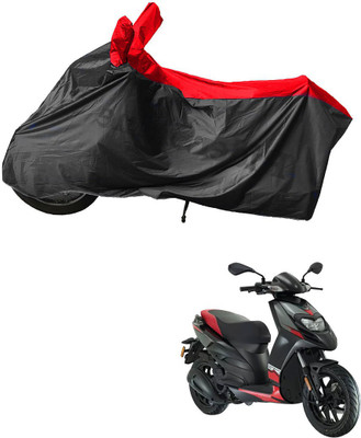 RiderShine Waterproof Two Wheeler Cover for Aprilia(SR 125, Black, Red)