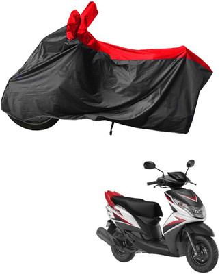 RiderShine Waterproof Two Wheeler Cover for Yamaha(Ray Z, Black, Red)
