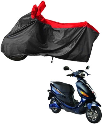 RiderShine Waterproof Two Wheeler Cover for Hero(Electric Cruz, Black, Red)