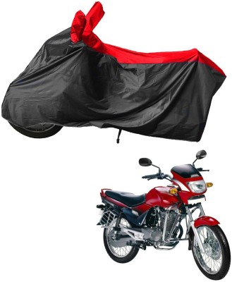 RiderShine Waterproof Two Wheeler Cover for Hero(Ambition, Black, Red)