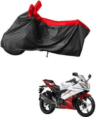 RiderShine Waterproof Two Wheeler Cover for Yamaha(YZF R15 Ver 2.0, Black, Red)