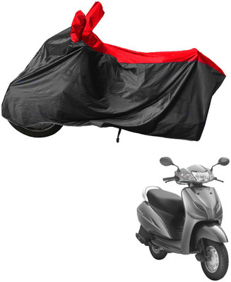 RiderShine Waterproof Two Wheeler Cover for Honda(Activa 3G, Black, Red)