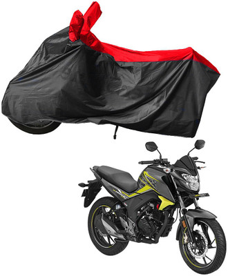 RiderShine Waterproof Two Wheeler Cover for Honda(CB Hornet 160R, Black, Red)