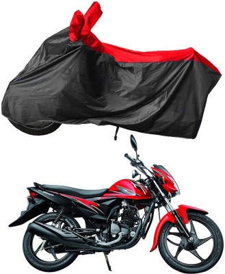 RiderShine Waterproof Two Wheeler Cover for Suzuki(Hayate EP, Black, Red)