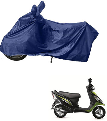 RiderShine Two Wheeler Cover for TVS(Scooty Streak, Blue)