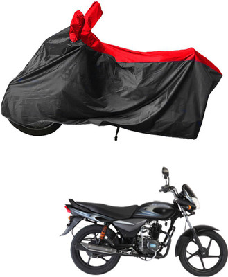 RiderShine Waterproof Two Wheeler Cover for Bajaj(Platina 100 DTS-i, Black, Red)