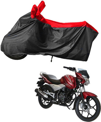 RiderShine Waterproof Two Wheeler Cover for Bajaj(Discover 125 DTS-i, Black, Red)
