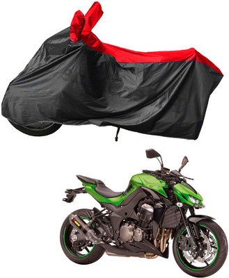 RiderShine Waterproof Two Wheeler Cover for Kawasaki(Z1000, Black, Red)